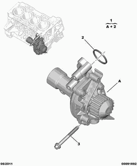 PEUGEOT 1201.L2 - Pompa apa aaoparts.ro