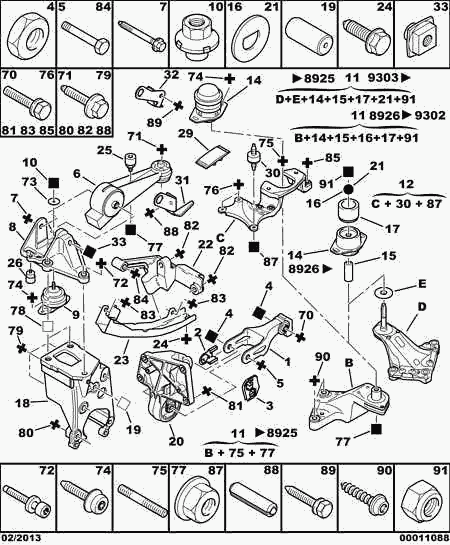 PEUGEOT 1806 52 - Suport motor aaoparts.ro