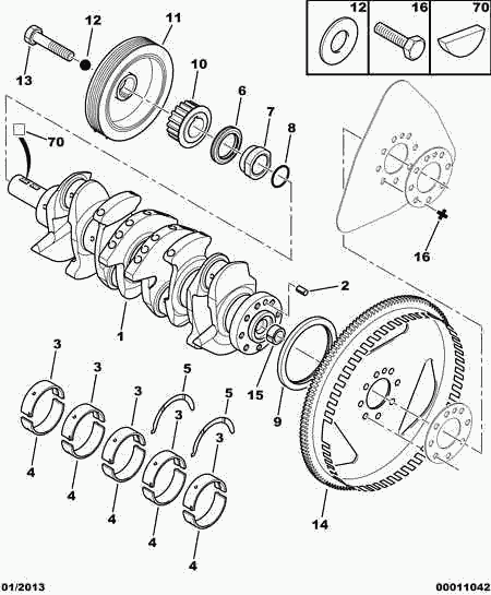 PSA 0516 60 - Surub fulie aaoparts.ro
