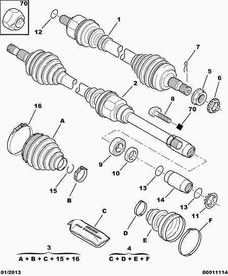 PSA 3293.03 - Burduf cauciuc, articulatie planetara aaoparts.ro