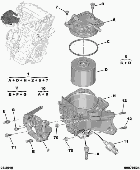 PEUGEOT (DF-PSA) 1901 91 - Filtru combustibil aaoparts.ro