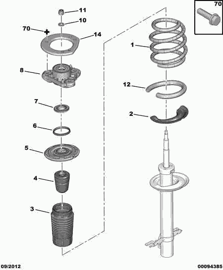 CITROËN 6923.G2 - Bolturi fixare, brat suspensie aaoparts.ro