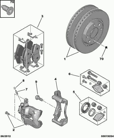 CITROËN 4448.87 - Set reparatie, etrier aaoparts.ro