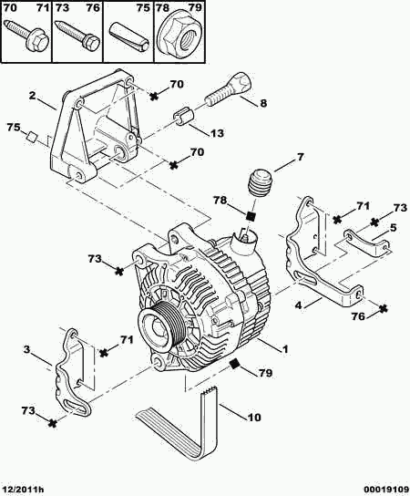 PEUGEOT 5705 6C - Generator / Alternator aaoparts.ro