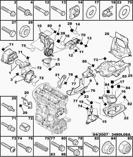 CITROËN 1839.91 - Suport motor aaoparts.ro