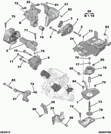 CITROËN/PEUGEOT 1806 87 - Suport motor aaoparts.ro