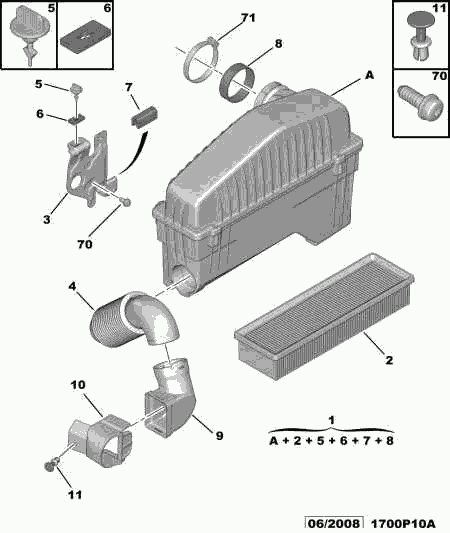 CITROËN 1444 CZ - Filtru aer aaoparts.ro