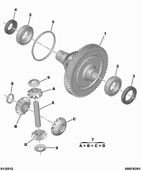 CITROËN 3125.18 - Set reparatie, transmisie manuala aaoparts.ro