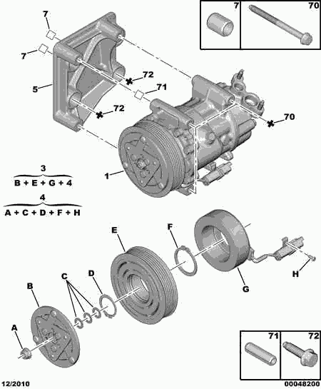 FCA 6453 XJ - Compresor, climatizare aaoparts.ro