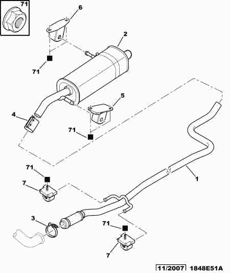 CITROËN 1736.18 - Conector teava, sistem de esapament aaoparts.ro