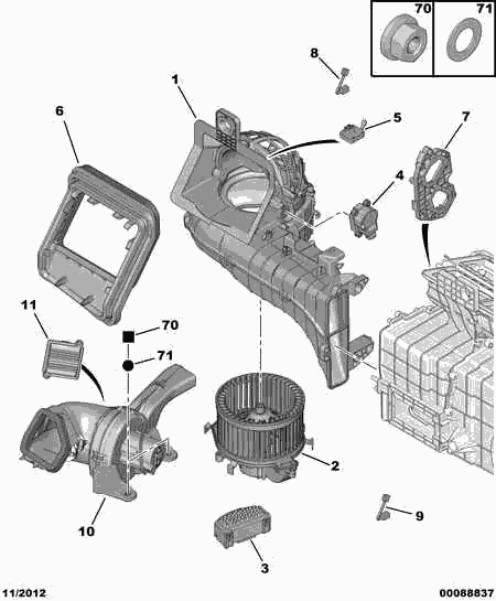 PEUGEOT 6441 CG - Ventilator, habitaclu aaoparts.ro