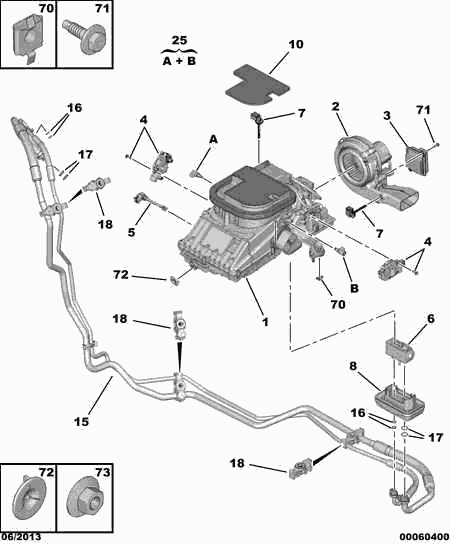 PEUGEOT 6447 XA - Element de control,aer conditionat aaoparts.ro