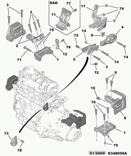 PEUGEOT 1806.J8 - Suport motor aaoparts.ro