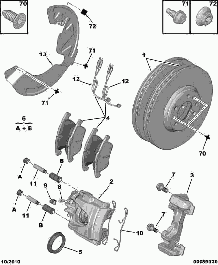 CITROËN 4249 93 - Disc frana aaoparts.ro