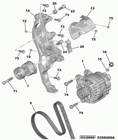 PEUGEOT 5705 KR - Generator / Alternator aaoparts.ro