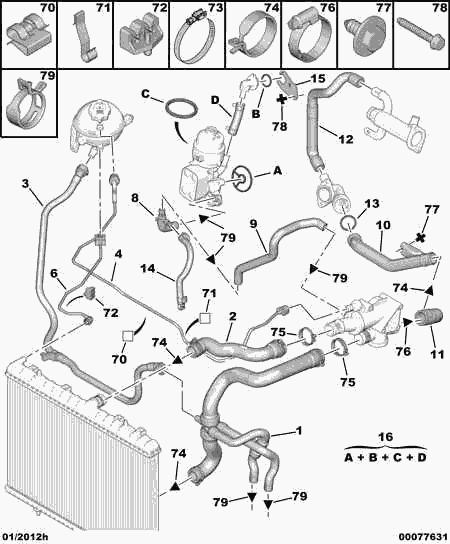 PEUGEOT 1352.04 - Furtun radiator aaoparts.ro