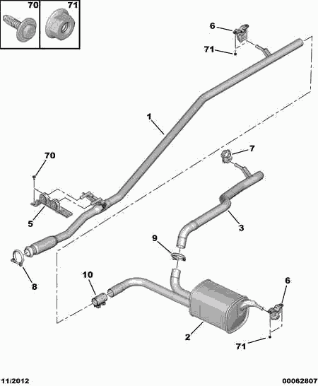 PSA 1755 L1 - Cuzinet, stabilizator aaoparts.ro
