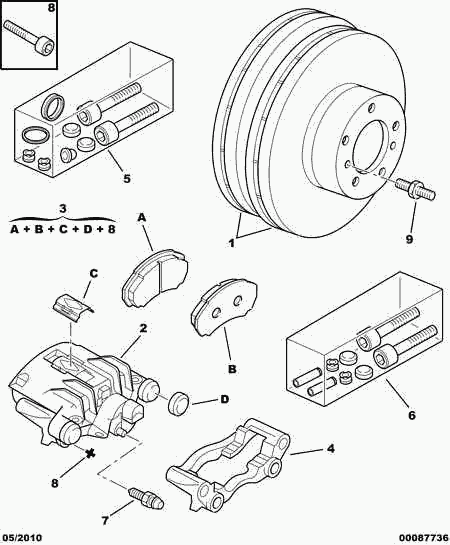 CITROËN 4254-43 - Set placute frana,frana disc aaoparts.ro