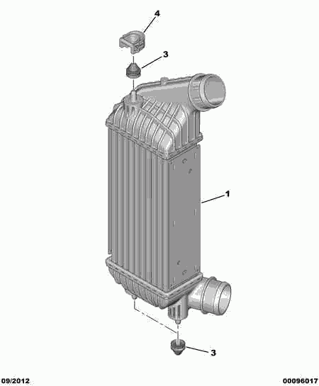 PSA 0384.J9 - Intercooler, compresor aaoparts.ro