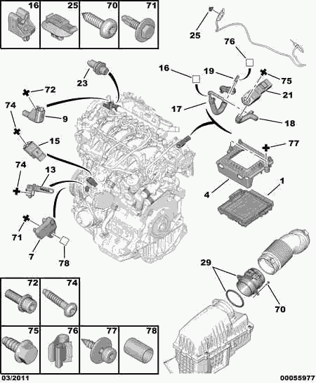 PEUGEOT 1920 LK - Senzor debit aer aaoparts.ro