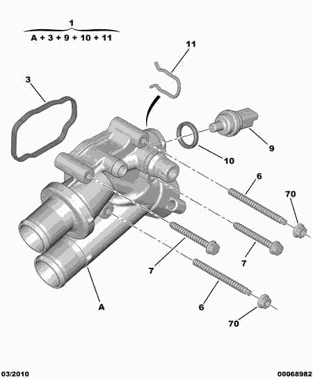 CITROËN 1336 Z4 - Termostat,lichid racire aaoparts.ro