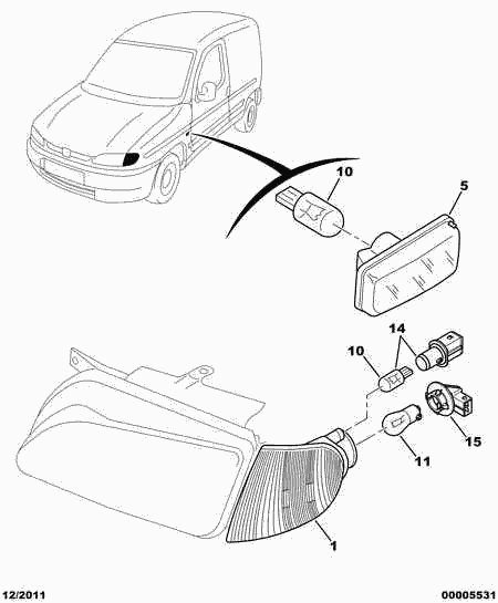 CITROËN 6303 79 - Semnalizator aaoparts.ro