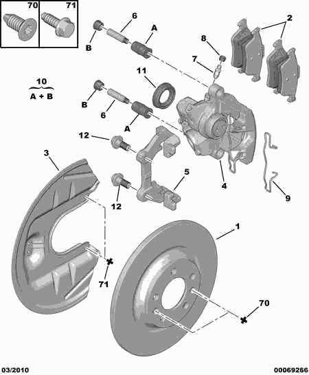 PEUGEOT (DF-PSA) 4400 V5 - Set reparatie, etrier aaoparts.ro