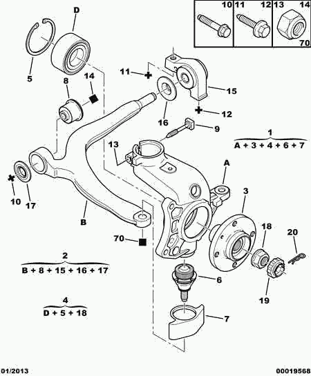 PEUGEOT 3523.84 - Suport,trapez aaoparts.ro