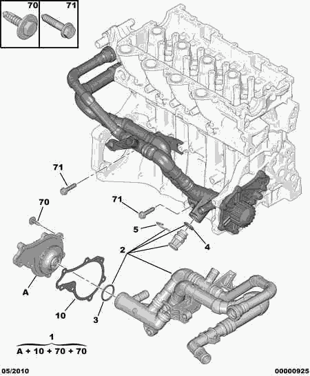 PEUGEOT 1201.G9 - Pompa apa aaoparts.ro