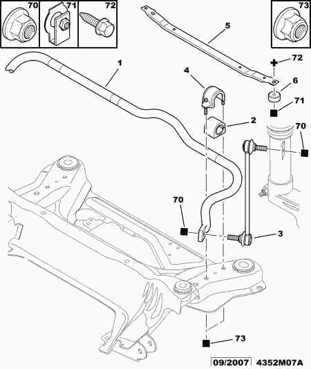 PSA 5094.83 - Cuzinet, stabilizator aaoparts.ro
