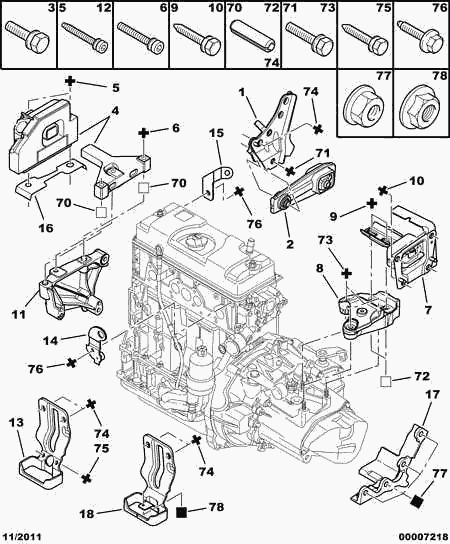 PSA 1839 E8 - Suport motor aaoparts.ro
