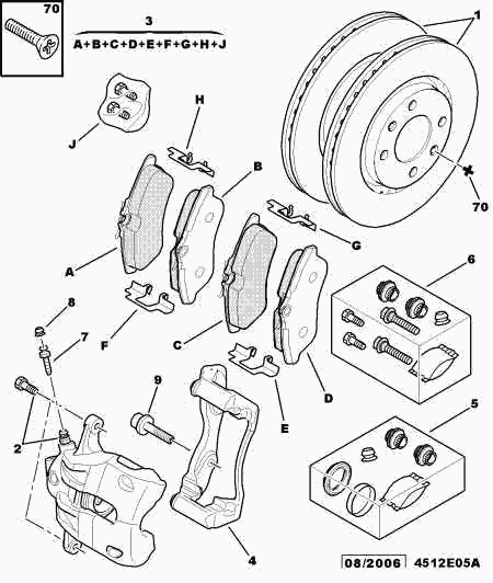 PEUGEOT 4253 45 - Set placute frana,frana disc aaoparts.ro