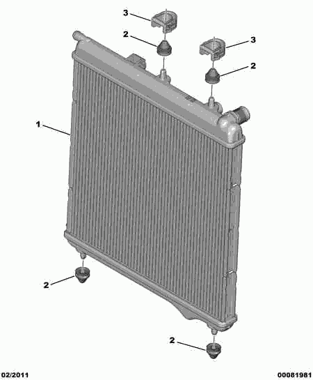 PEUGEOT 1330.W8 - Radiator, racire motor aaoparts.ro