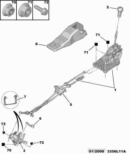 DS 2452 G1 - Set reparatie, levier cutie de viteze aaoparts.ro