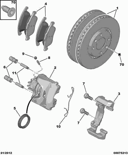 PEUGEOT (DF-PSA) 4254 25 - Set placute frana,frana disc aaoparts.ro