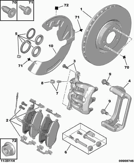 CITROËN 4252-94 - Set placute frana,frana disc aaoparts.ro