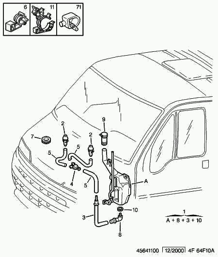 CITROËN/PEUGEOT 6434 74 - Pompa de apa,spalare parbriz aaoparts.ro