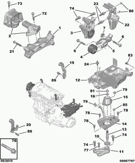 CITROËN 1807.GJ - Suport motor aaoparts.ro