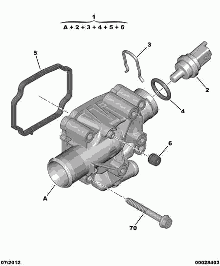 PEUGEOT 1336 Z0 - Termostat,lichid racire aaoparts.ro