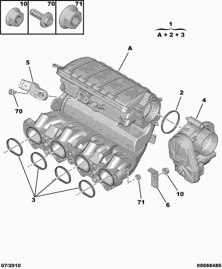 CITROËN/PEUGEOT 0342 H1 - Modul conducta admisie aaoparts.ro