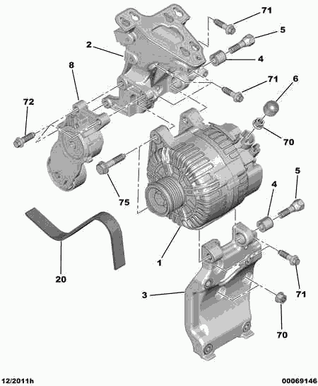 CITROËN 5751.G2 - Intinzator curea, curea distributie aaoparts.ro