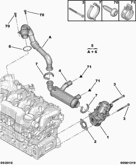 PEUGEOT 1618.NR - Supapa EGR aaoparts.ro