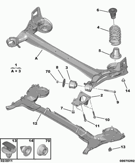 PEUGEOT 5166 90 - Tampon cauciuc, suspensie aaoparts.ro