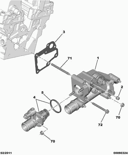 PEUGEOT 1338.E4 - Termostat,lichid racire aaoparts.ro