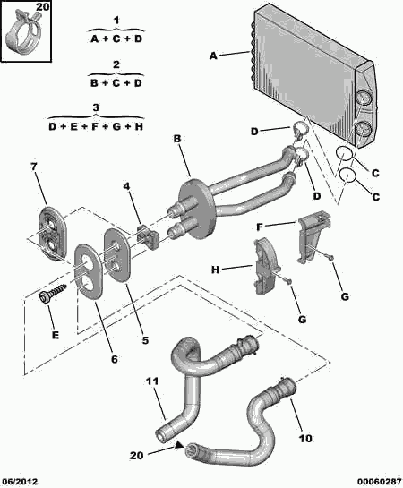 PEUGEOT 6466 F5 - Furtun radiator aaoparts.ro