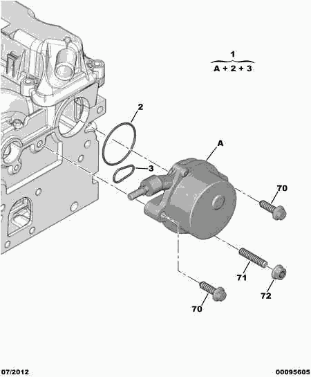 CITROËN 4556.16 - Garnitura, pompa vacuum aaoparts.ro