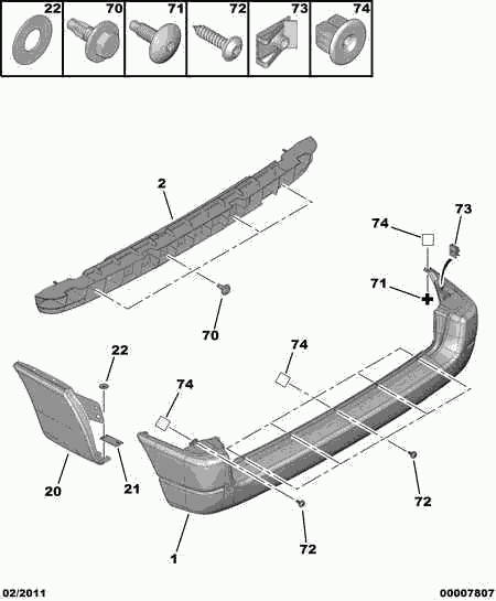 PEUGEOT 7410 CF - Tampon aaoparts.ro