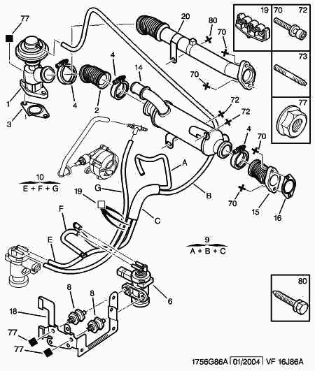 CITROËN/PEUGEOT 1628 JZ - Supapa EGR aaoparts.ro