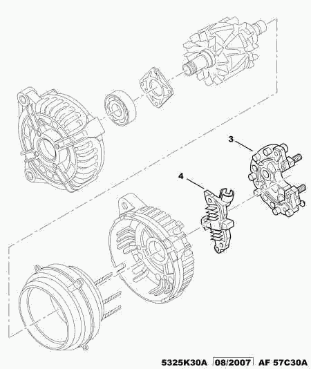 PEUGEOT 5761.C7 - Regulator, alternator aaoparts.ro