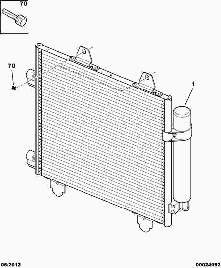 PEUGEOT 6455.EF - Condensator, climatizare aaoparts.ro